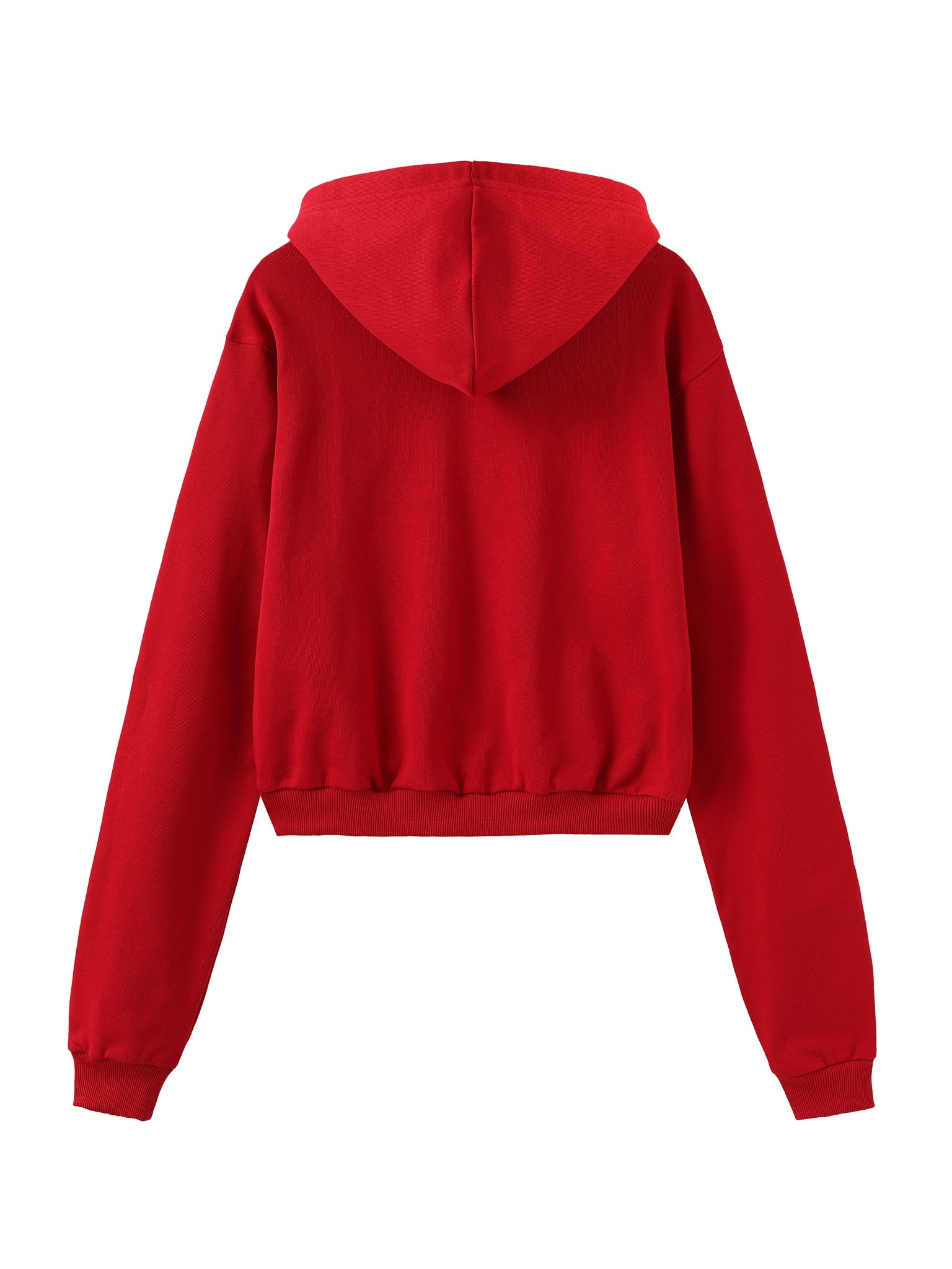 Red star Logo Cropped Hoodie