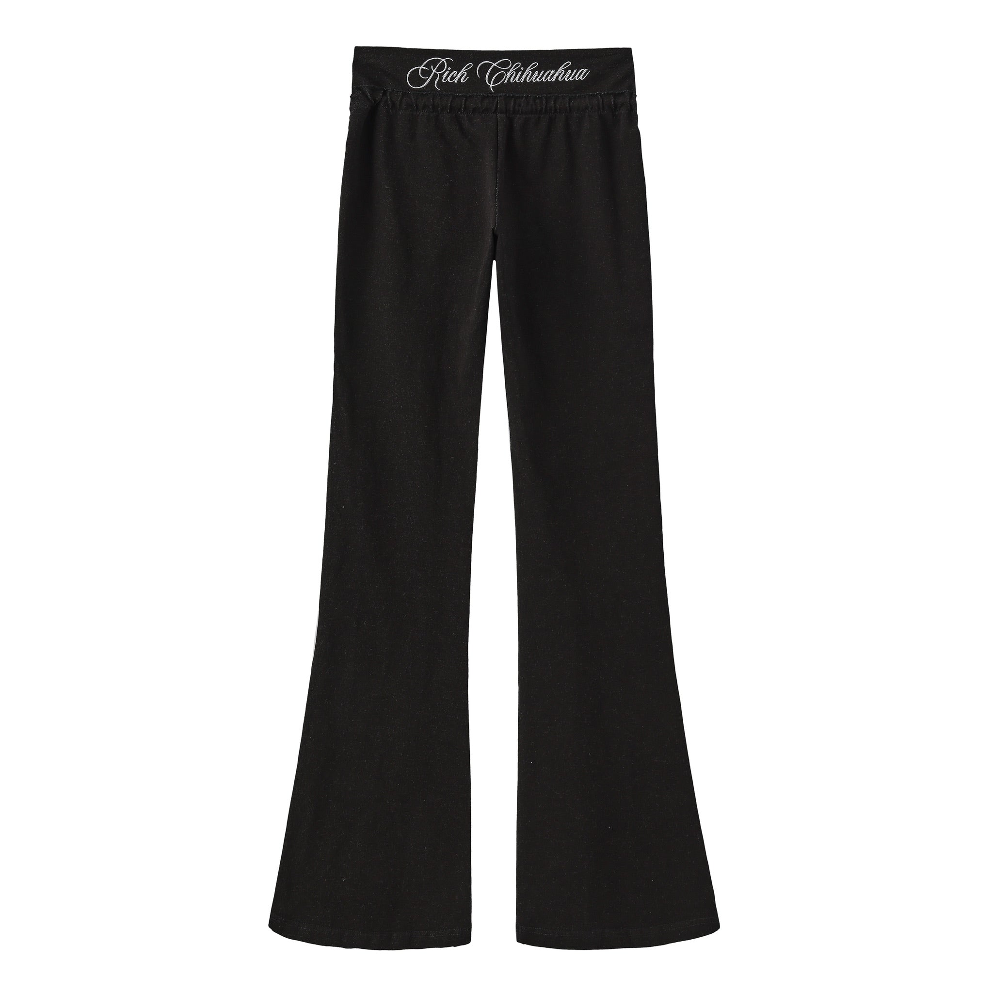 Fitted Denim Flared Athletic Pants